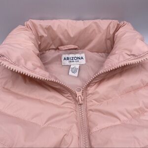 Arizona Jean Pink Puffer Vest Small Soft Pink Winter Vest with Pockets
